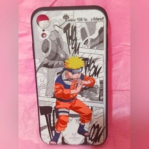 IphoneXR Anime Art Phone Case with Orange Accents